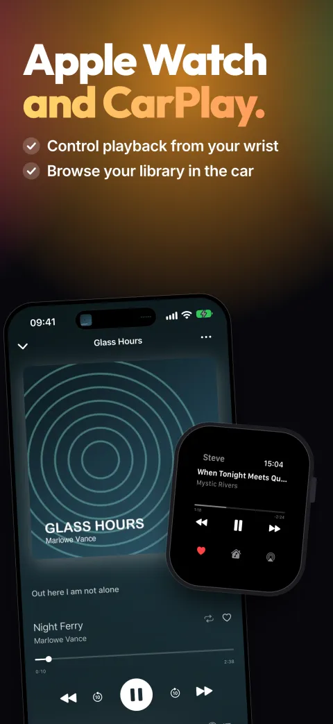Steve App Store screenshot: Apple Watch and CarPlay